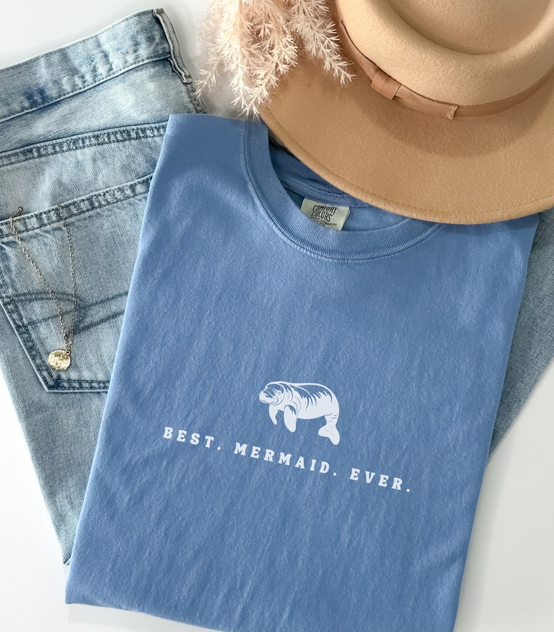 Manatee Shirt Manatee Ocean Animal Shirt Ocean Inspired Style Preppy Stuff Coconut Girl Mermaidcore Clothing Mermaid Top Mermaidcore image 5