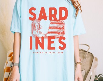 Tinned Fish Shirt Sardines Shirt Tomato Girl Aesthetic Tomato Girl Shirt Tomato Shirt Tomato Girl Summer Sardine Shirt Italian Shirt Sardine