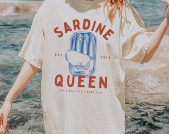 Maglietta Pesce in Scatola Maglietta Sardine Maglietta Pomodoro Ragazza Estate Maglietta Italiana Pesce TShirt Pomodoro Ragazza Estetica Maglietta Pomodoro Ragazza Maglietta Sardine