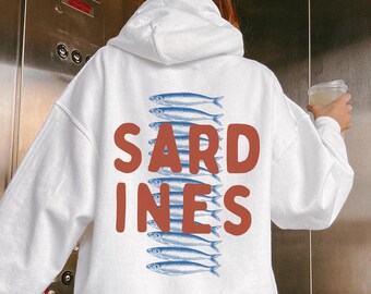 Verzinntes Fisch-Sweatshirt Sardinen-Shirt Sardinen-Sweatshirt Sardinen-Shirt Verzinntes Fisch-Shirt Tomatenmädchen Ästhetisches Tomatenmädchen-Sommer-Fisch-Shirt