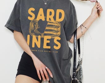 Sardines Shirt Sardine Shirt Tinned Fish Shirt Fisherman Aesthetic Fish TShirt Tomato Girl Aesthetic Tomato Girl Shirt Tomato Girl Summer