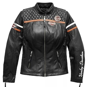 Womens leather harley jackets clearance