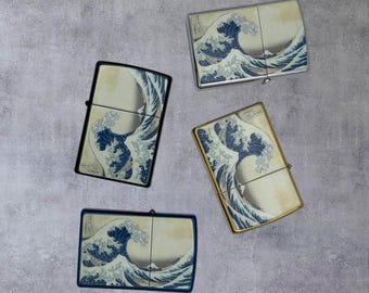Great Wave of Kanagawa Personalized Lighter, Japanese Style Lighter