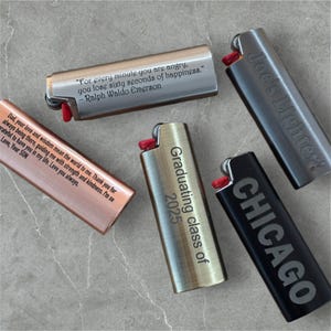 Personalized Bic Lighter Case Custom Engraved