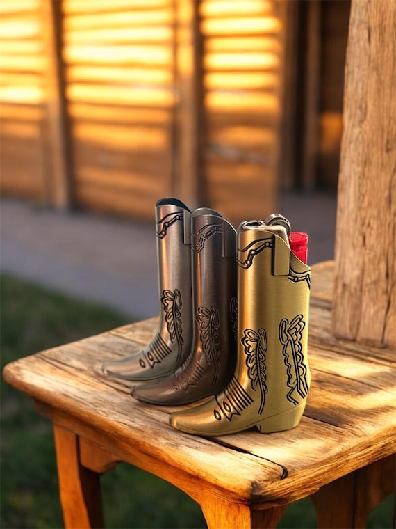 Cowboy Boot Lighter Case - Western Lighter Sleeve for Large BIC - Etsy