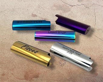 Personalized Chrome Bic Lighter Case