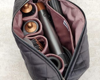 Fodral för Dyson Airwrap & Shark FlexStyle | Reseväska med vadderad sammet, lyxig styler-organisatör i present