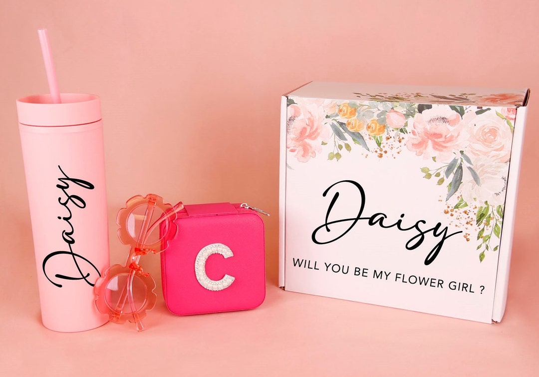 Flower Girl Gift Set, Gift for Flower Girl, Personalized Gift Box Personalized Flower Girl