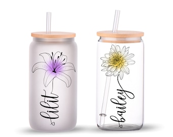 Bridesmaid Gifts, Bridesmaid Proposal, Wedding Favor, Custom Birth Month Flower Gift, Birth Month Flower Tumbler, Gift for Mom by Splendid