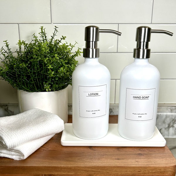 Kitchen Soap Dispenser Set With Tray - Etsy