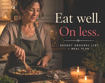 Budget Meal Plan Printable PDF | Cheap Grocery List | Weekly Low Cost Meals