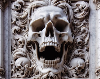 Set of 4 skull Images. 3d illusion. Perfect for laser engravers. 1024x1024, jpegs.