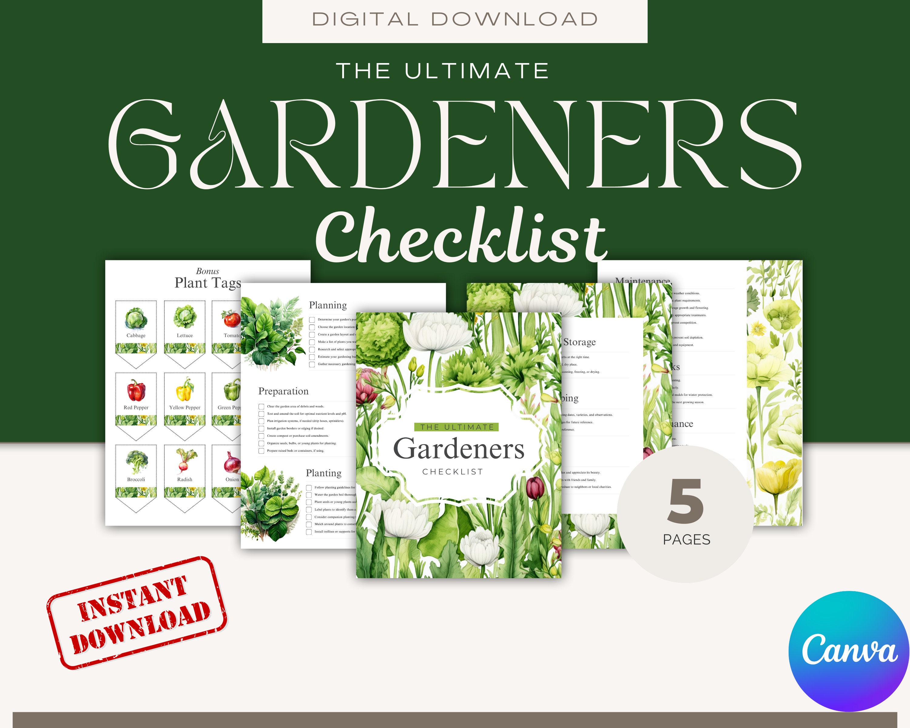 Gardening Checklist Gardening Planner Garden Planner Gardening Guide