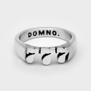 777 Ring – Stainless Steel Lucky Number Signet, Unisex Streetwear