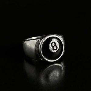 ボ*ン様 STUSSY シルバーリング ブラックストーン Stussy 8 ball ring - Etsy 日本