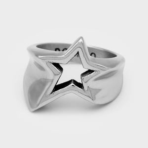 Stainless Steel Star Ring – Recycled Statement Jewelry