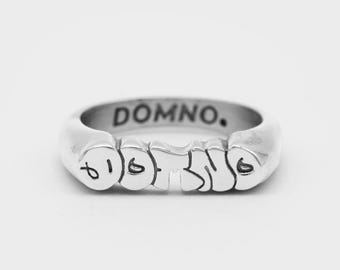 Graffiti Ring – Silver Street Art Band | Stainless Steel Unisex Jewellery | Bold Urban Graffiti-Inspired Ring