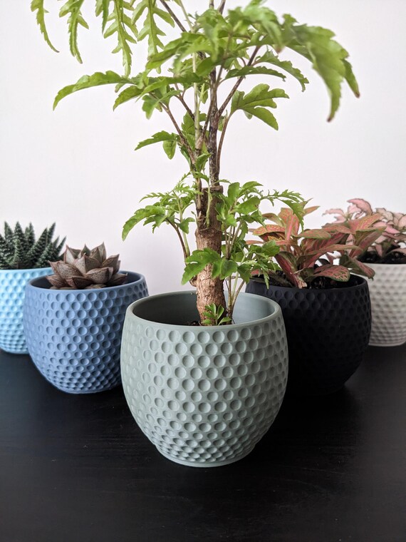 薄紫色のドット模様プランター DOTT | 5 色のドット柄がかわいいプランター。ギフトに最適。多肉植物