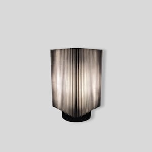 HTSNK | Unique Industrial desktop lamp with vertical stripe pattern. Made from bio gradable and recycled plastic! Gift Idea.
