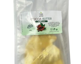 100% Pure, Natural, Unrefined Cocoa Butter Food grade 100g