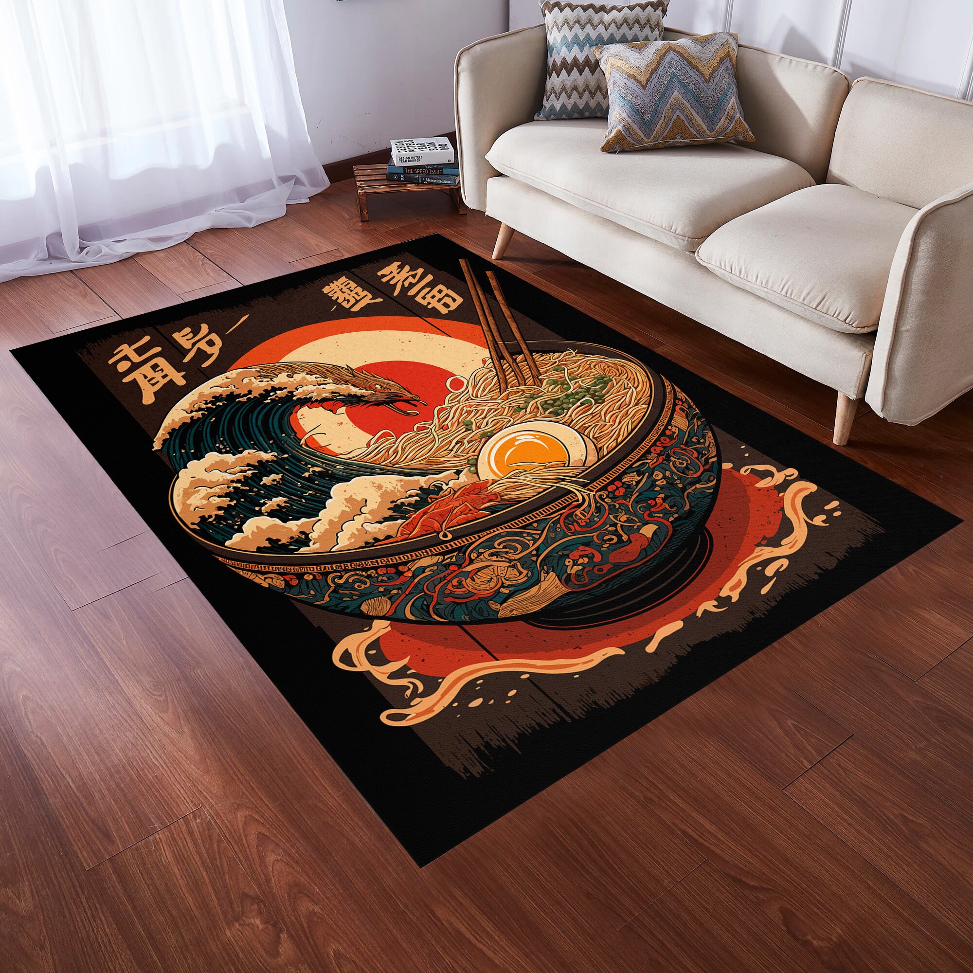 Ramen Poster Rug, Cute Kawaii Food Decor, Japanese Theme Mat, Food ...