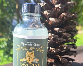 Natural 100% Pure Gum Spirits of Turpentine 4oz OwlPine