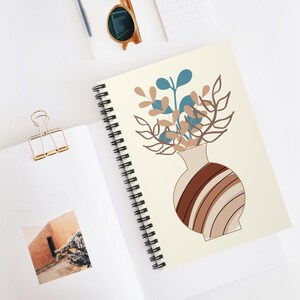 Spiraal notitieboek, spiraalvormig dagboek, boho-ontwerp, dagboek voor haar, werknotitieboekje, dagboek, notitieboekje, cadeau voor haar, boho, kerstcadeau
