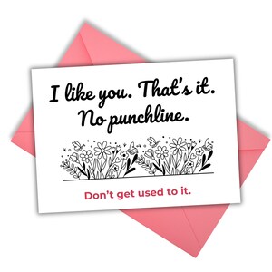 Printable Funny Friendship Card; Sarcastic Friend Love Note; Instant Download