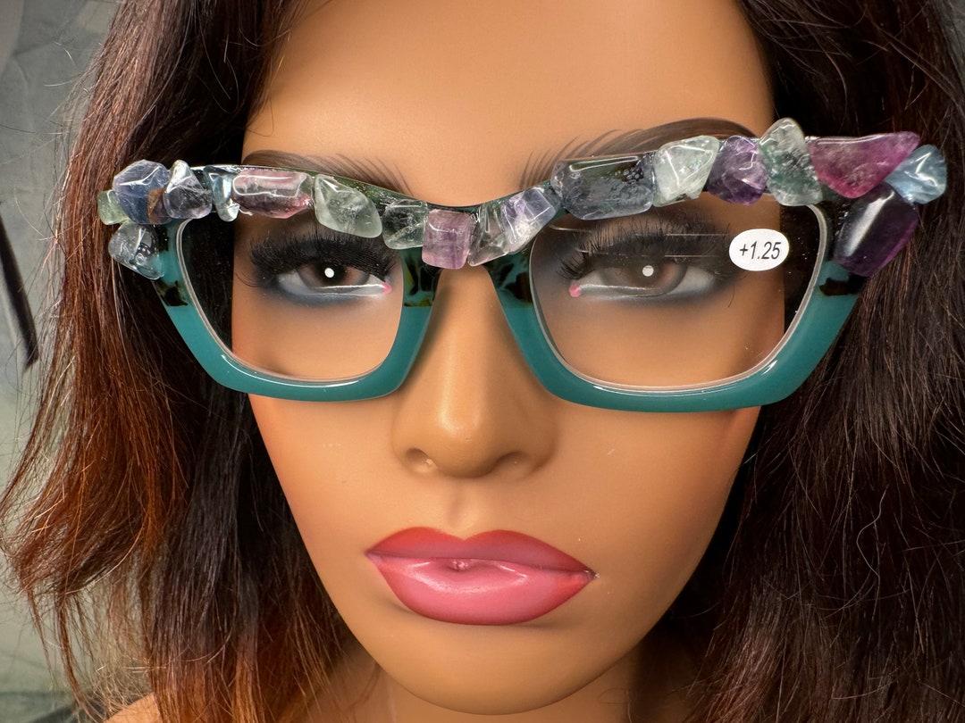 Crystal Bling Women Green Reading Glasses Etsy