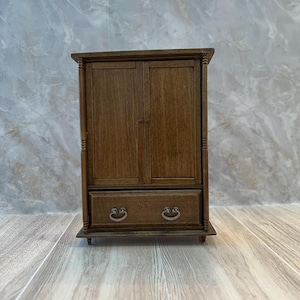 1 12 Scale Walnut Armoire.