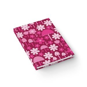 Floral Journal - Ruled Line, Flower Notebook, Cute Flower Diary, Botanical Notepad, Pretty Floral Planner