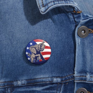 Botones de alfiler de elefante republicano