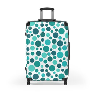 Blue Polka Dot Suitcase