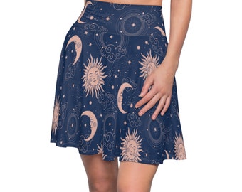 Celestial Constellation Short Skirt - Sun and Moon
