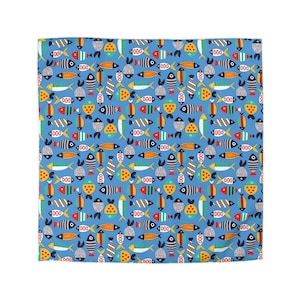 Fish Microfiber Duvet Cover - Beach House!