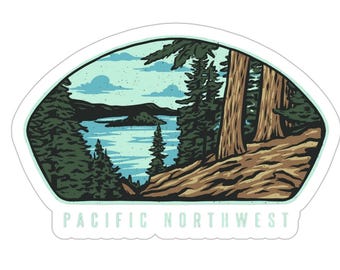 Pacific Northwest Weatherproof Transparent Outdoor Sticker, Die-Cut, 1pcs