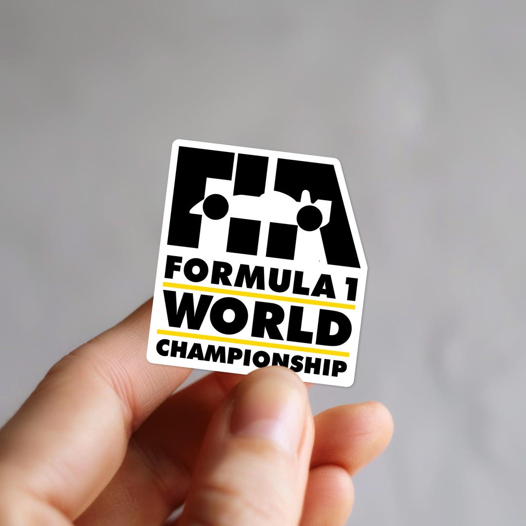 F1 World Championship Sticker – Vintage Formula One Racing Logo Decal ...