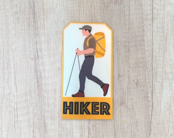 Hiker Sticker - High Quality Vinyl Sticker, Hiking, Camping, Outdoor, Adventure