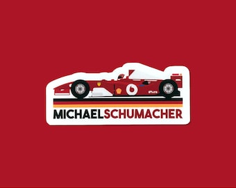Pegatina de vinilo de alta calidad del Ferrari F2004 de Michael Schumacher, F1, F1, Carreras, Ferrari