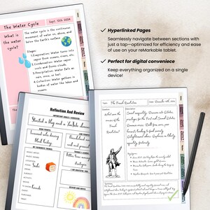 Hyperlinked Cornell Notes Template for Remarkable, Digital Notebook ...
