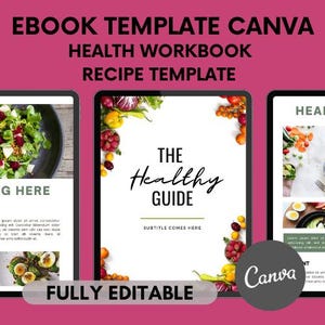 Nutrition Coach Ebook Template | Health Coach Forms | Lead Magnet | Food Diary | Nutrition Planner | Canva Template