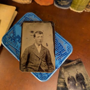 Antique 1880s Tintype Photograph of a Young Man – Victorian Era Portrait