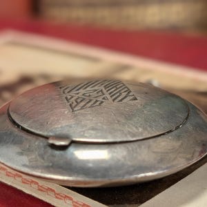Antique Sterling Silver Engraved "January 27 1910" Locket Charm