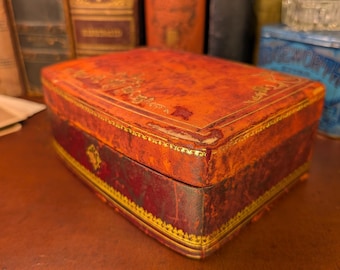 Antique Italian Jewelry Box with Tray - Vintage Storage for Precious Keepsakes