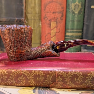 Bjarne Smooth and Sandblasted Hand Carved in Denmark Estate Tobacco Pipe