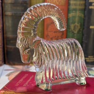 Bertil Vallien Kosta Boda Yule Goat Glass Sculpture - Swedish Holiday Decor