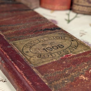 1908 Personal Ledger Journal - Excelsior No. 321 | Entries include Mostly Groceries, Other Personal Notes