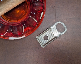 Tagliasigari tascabile CLIPRITE vintage del 1915 – Strumento antico per il tabacco in metallo in stile ghigliottina