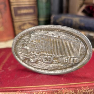 Vintage A&D Oval Semi-Truck Belt Buckle