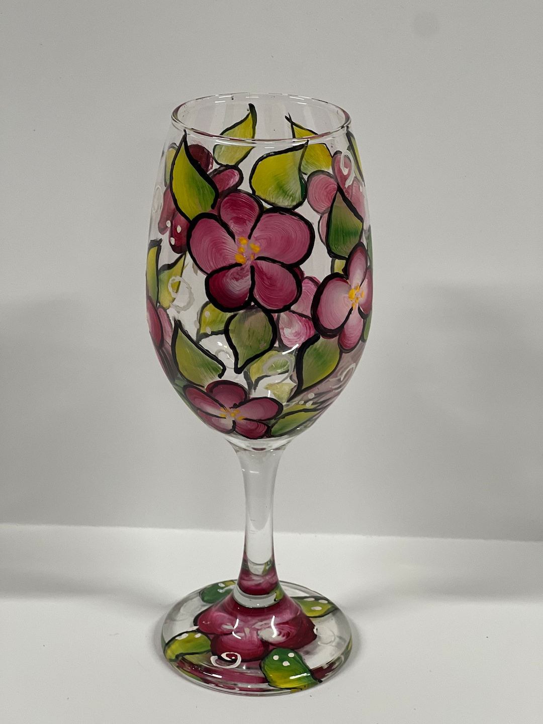 Wine Glass, Wine Cup, Flower, Etsy